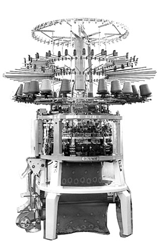 セーター丸編機